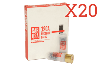 12 Gauge Buck Shot Case (200 Shells) | 04 Buck 27 Pellet