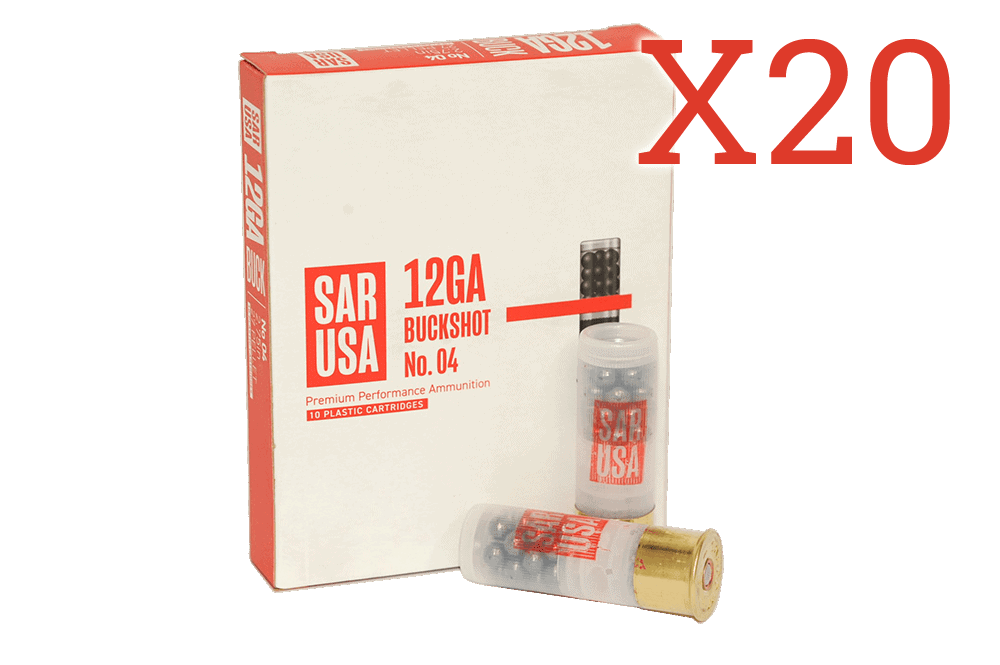 12 Gauge Buck Shot Case (200 Shells) | 04 Buck 27 Pellet