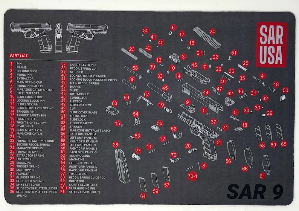 Gun Cleaning Mats Gunmetal Gray