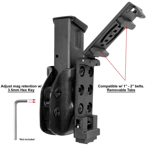 Black Scorpion Universal Double Stack Competition Magazine Pouch - Image 3