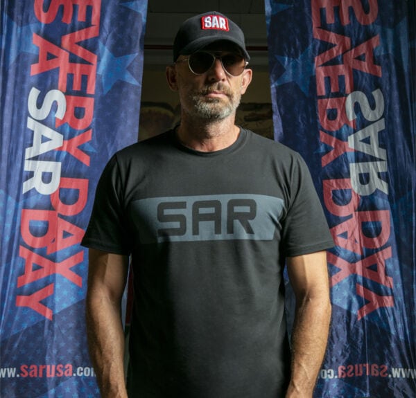 SAR Banner T-Shirt Black - Image 3