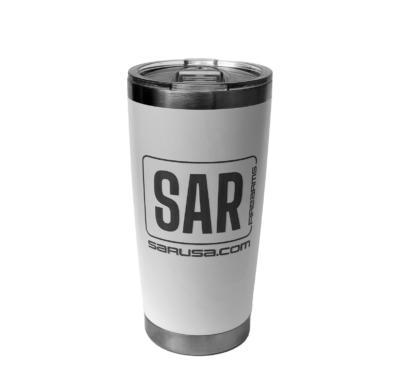 20 oz Stainless Steel Tumbler with Lid White