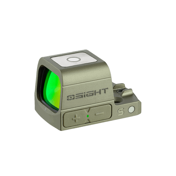 Osight S Olive Green: Enclosed aspherical optic with multi-reticle and patented rechargeable design, optimized for carry - Image 7