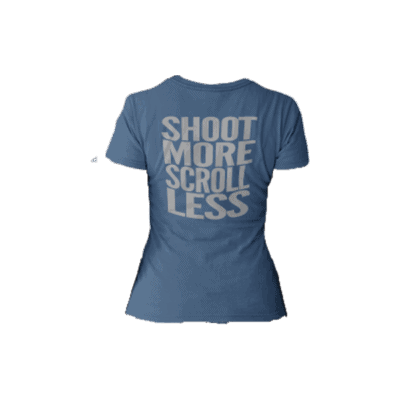 SHOOT MORE SCROLL LESS - BLUE HEATHERED NEPTRUNE