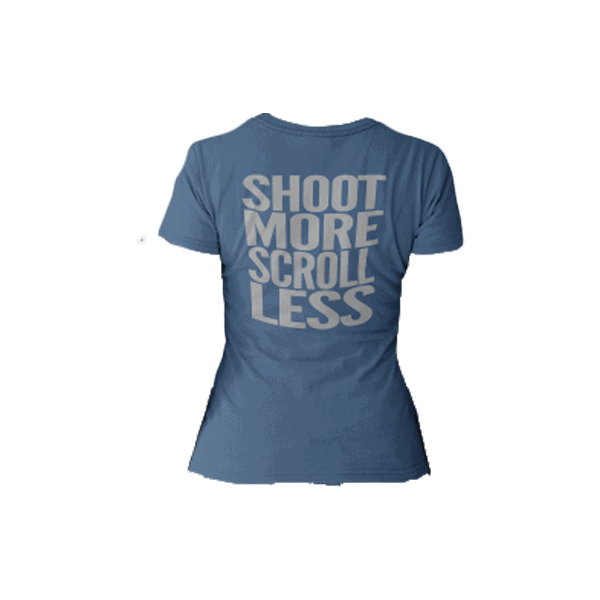 SHOOT MORE SCROLL LESS - BLUE HEATHERED NEPTRUNE