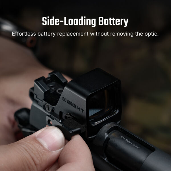 Osight C 3 MOA Dot & 32 MOA Circle Multi-Reticle System Red Dot Sight with Large Window and Side-Loading Battery - Image 6