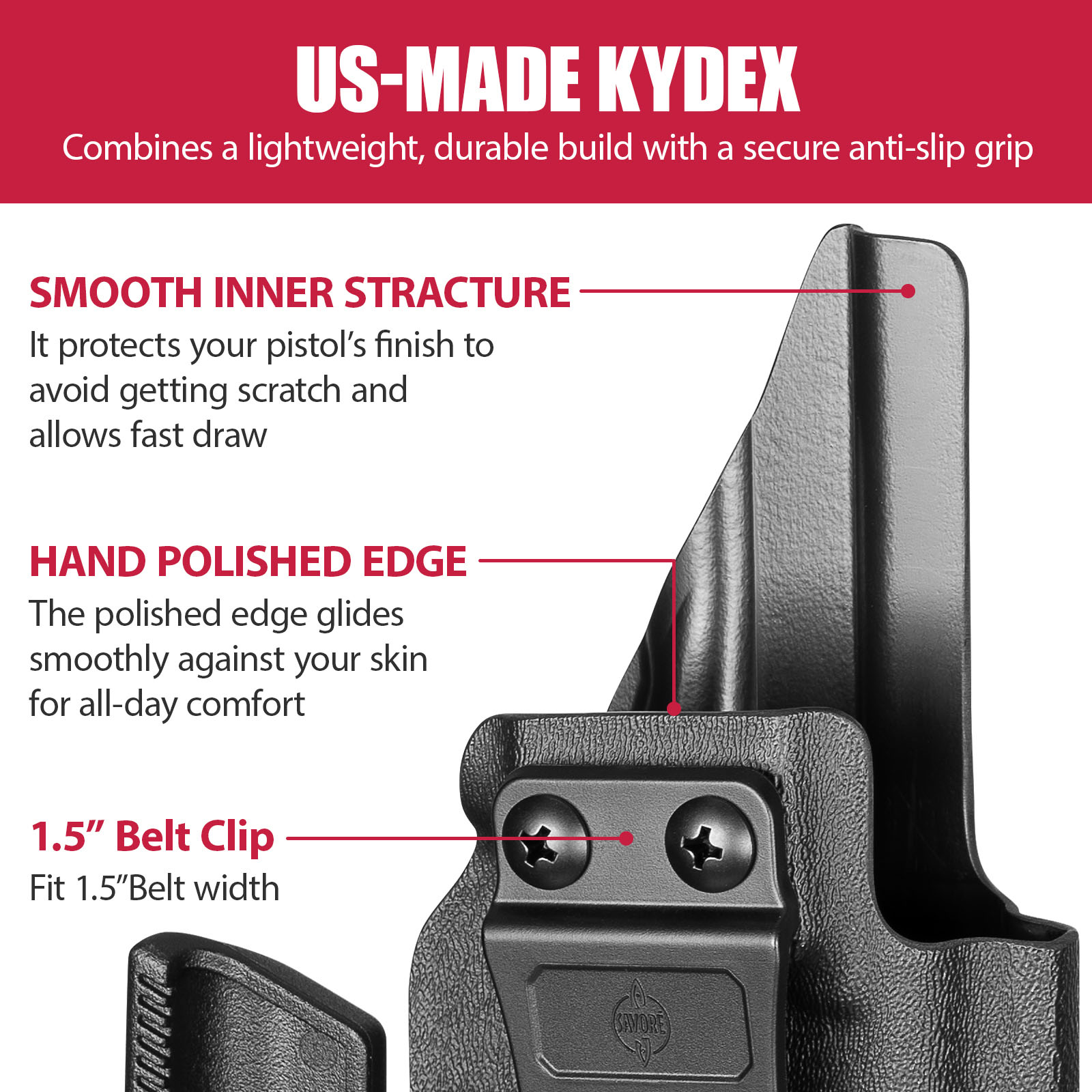 SAR9 Compact SOCOM IWB Holster w/claw Black - Image 5